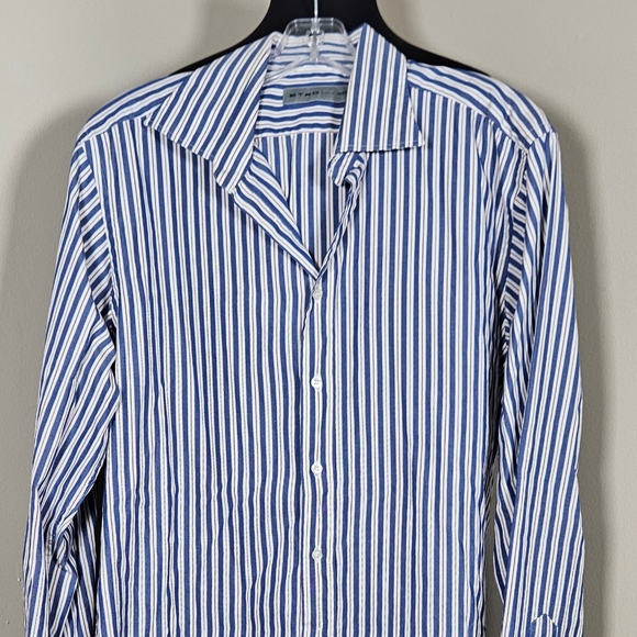 ETRO Men's Striped Button down Shirt 44 - Picture 2 of 8
